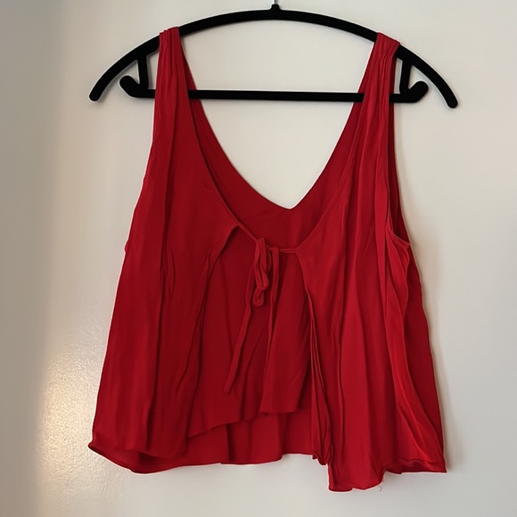 Wilfred Red backless tank top (M) - Picture 2 of 5